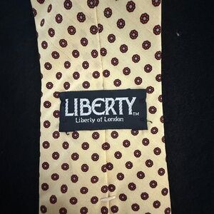 Liberty of London 100% Silk Tie Vintage Floral Geometric Print Designer Necktie
